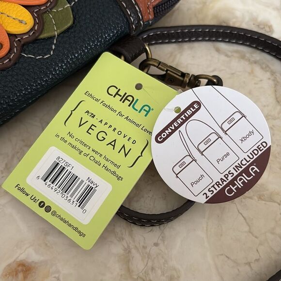NWT Chala Vegan Convertible Cell Phone Crossbody Bag / Wallet - Picture 6 of 11
